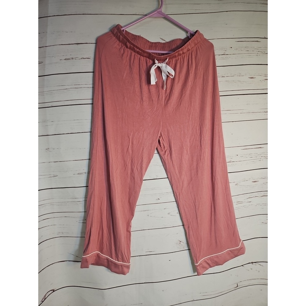 Joyaria‎ Women's 2 Pc M   Short Sleeve Button Down Pajama Sleepwear Knit Soft